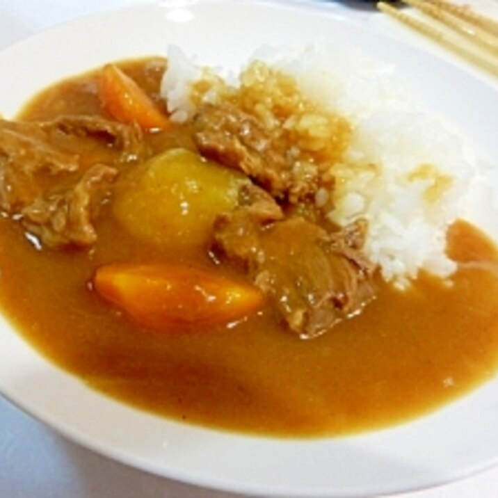 圧力鍋で☆とろっとろ!牛スジカレー